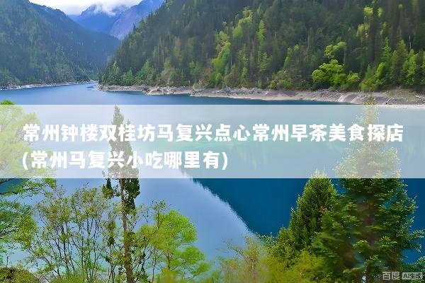 常州钟楼双桂坊马复兴点心常州早茶美食探店(常州马复兴小吃哪里有)