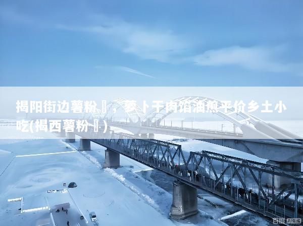 揭阳街边薯粉粿，萝卜干肉馅油煎平价乡土小吃(揭西薯粉粄)