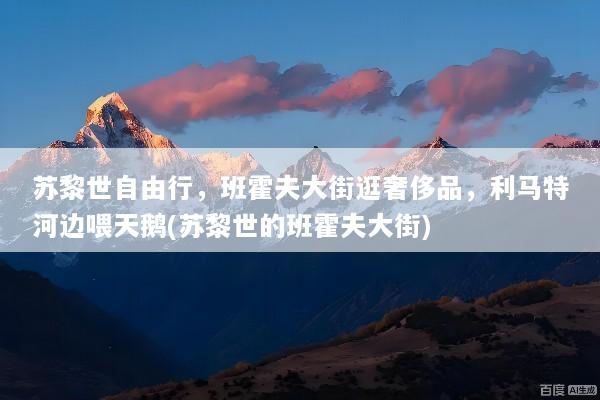 苏黎世自由行，班霍夫大街逛奢侈品，利马特河边喂天鹅(苏黎世的班霍夫大街)